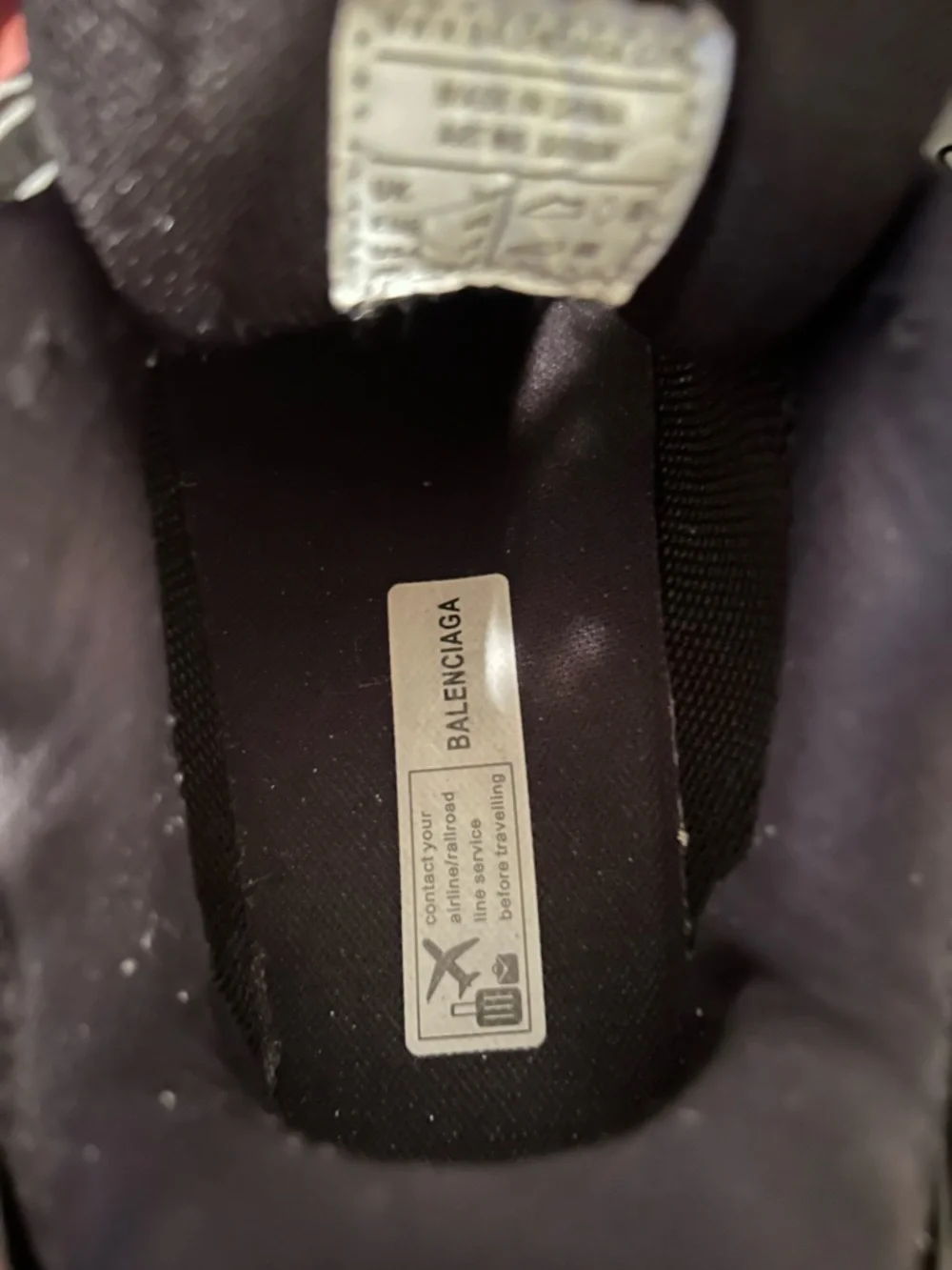 Balenciaga Black and Silver Insole Label Sneakers - Picture 5 of 8